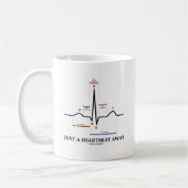 Gerade ein Herzschlag weg (EKG/ECG) Kaffeetasse (Links)