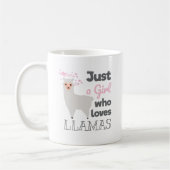 Gerade ein Mädchen das Liebe-Lamas Kaffeetasse (Links)