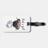 Gerade ein Mädchen das Liebe-Möpse Gepäckanhänger (Rückseite horizontal)