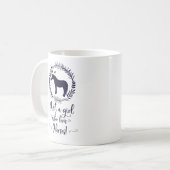 Gerade ein Mädchen das Liebe-PferdeSilhouette Kaffeetasse (Vorderseite Links)