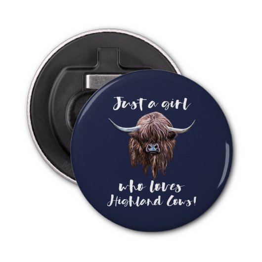 Gerade ein Mädchen, das Liebe-schottisches Flaschenöffner (Vorderseite)