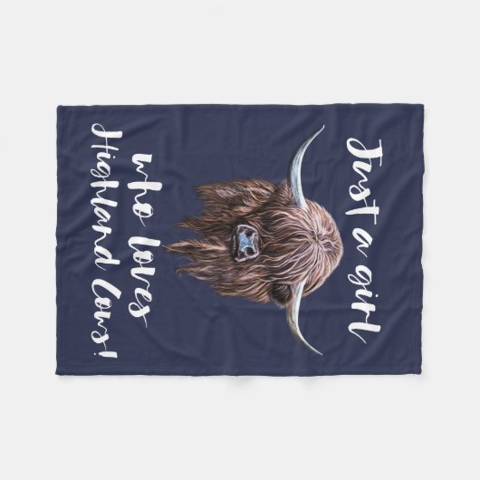 Gerade ein Mädchen, das Liebe-schottisches Fleecedecke (Vorderseite (Horizontal))