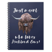 Gerade ein Mädchen, das Liebe-schottisches Notizblock (Vorderseite)