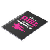 Gerade ein Mädchen das Liebhaber Liebe-Taekwondos Notizblock (Linke Seite)