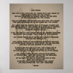 Gerade ein Pferd Poster