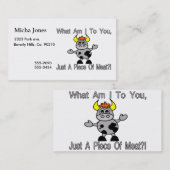 Gerade ein Stück Fleisch Visitenkarte (Vorne/Hinten)