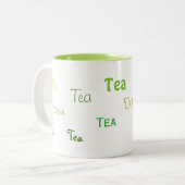 Gerade ein Tee Zweifarbige Tasse (Vorderseite Links)