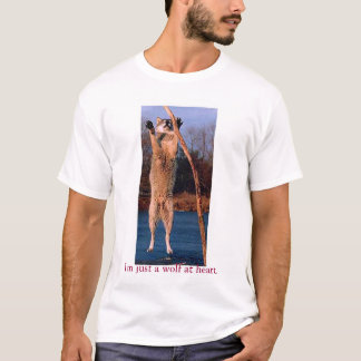 Gerade ein Wolf am Herzen T-Shirt