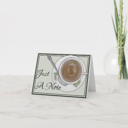 Gerade eine Anmerkungs-Tee-Schale irgendeine Karte (Vorderseite)