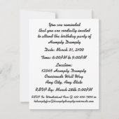 Gerade eine Erinnerung Humpty Dumpty Einladung (Rückseite)