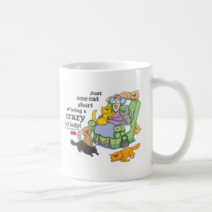 Gerade eine Katze kurz vom Sein eine verrückte Kaffeetasse