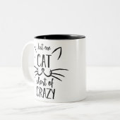 Gerade eine Katze kurz von verrücktem Zweifarbige Tasse (Vorderseite Links)