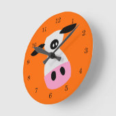 Gerade eine Kuh Runde Wanduhr (Winkel)