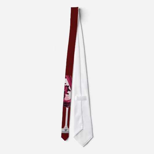 Gerade eine rote Rotwein-Krawatte Krawatte (Rückseite)