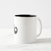 gerade eine Schnurrbart-Tasse Zweifarbige Tasse (VorderseiteRechts)