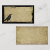Gerade eine schwarze Krähen-Prim Geschäfts-Karten Visitenkarte (Vorne/Hinten)