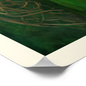 Gerade erst erwacht grünes Gewand keltische Frauen Poster (Ecke)