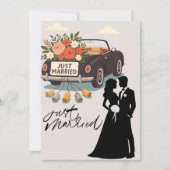 Gerade erst Hochzeit Feierparty Einladung (Vorderseite)