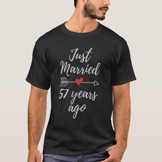Gerade erst vor 57 Jahren verheiratet 57. Hochzeit T-Shirt (Vorderseite)