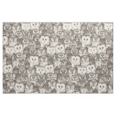 gerade Eulen natürlich Stoff (Fat Quarter (45,7 x 55,9 cm))