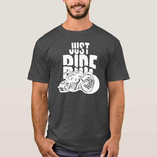 Gerade Fahrmotorrad-Entwurf T-Shirt (Vorderseite)