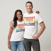 Gerade Frau mit Gay Pride T-Shirt (Unisex)