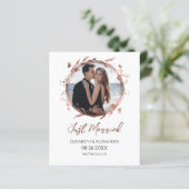 gerade | Frühjahrs-Hochzeitsankündigung des Fotos (Stehend Vorderseite)