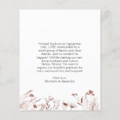 gerade | Frühjahrs-Hochzeitsankündigung des Fotos (Rückseite)