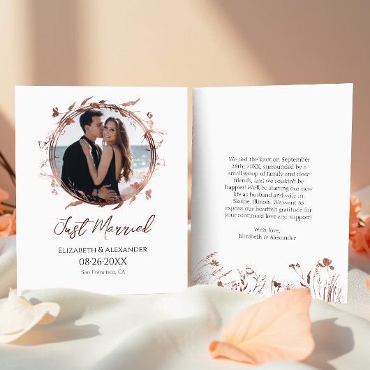 gerade | Frühjahrs-Hochzeitsankündigung des Fotos