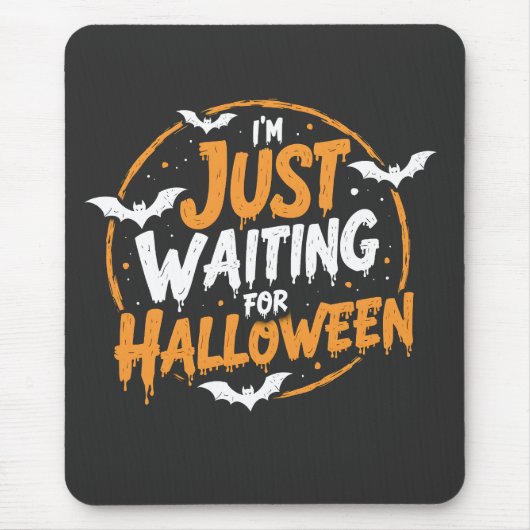 Gerade für Halloween Spooky Batty Geschenk Gewarte Mousepad (Vorne)