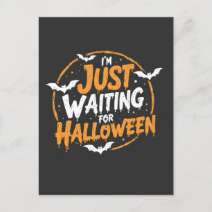 Gerade für Halloween Spooky Batty Geschenk Gewarte Postkarte