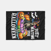 Gerade für Halloween Spooky Skeleton Summer Gewart Fleecedecke (Vorderseite (Horizontal))