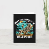 Gerade für Halloween Spooky Skeleton Summer Gewart Karte (Vorderseite)