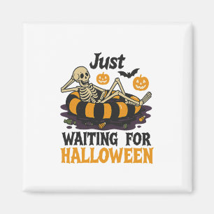 Gerade für Halloween Spooky Summer Skeleton Gewart Magnet