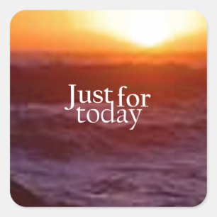 Gerade für heute quadratischer aufkleber