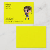 Gerade für Kinder Telefonnummerkarte (Vorne/Hinten)