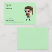 Gerade für Kinder Telefonnummerkarte (Vorne/Hinten)