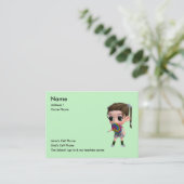 Gerade für Kinder Telefonnummerkarte (Stehend Vorderseite)