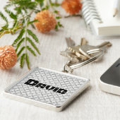 Gerade für Mann-Diamant-Platten-Schlüsselanhänger Schlüsselanhänger (Seite)