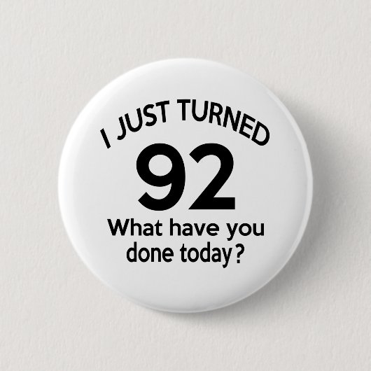 Gerade gedrehte 92 button (Vorderseite)