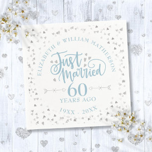 Gerade geheiratet 60. Hochzeitstag Serviette