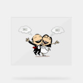 Gerade geheiratet acrylschild (Vorderseite)