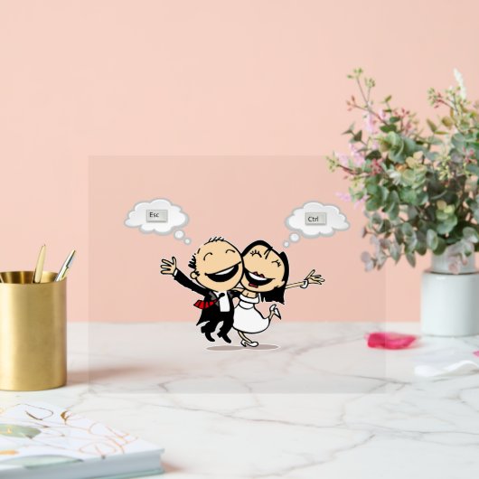 Gerade geheiratet acrylschild (Hochzeit)