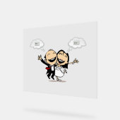 Gerade geheiratet acrylschild (Winkel)