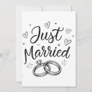 Gerade geheiratet Einladung zur Hochzeitstagsfeier