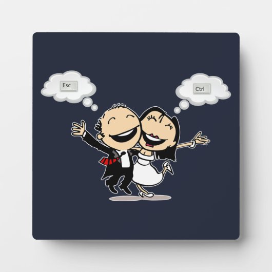 Gerade geheiratet fotoplatte (Vorderseite)