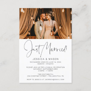 Gerade geheiratet - Heiratsantrag für die Hochzeit Einladung