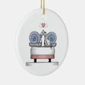 Gerade geheiratet keramik ornament (Rechts)