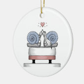 Gerade geheiratet keramik ornament (Links)