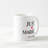 Gerade geheiratet mit individuellem Datum Kaffeetasse (VorderseiteRechts)